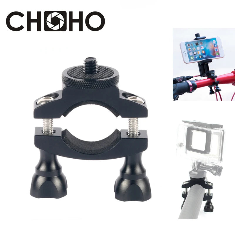 CNC Bike Handlebar Mount Aluminum Bicycle Motorcycle Holder for Gopro Hero 11 Xiaomi Yi DJI OSMO Action Camera vlog Accessories