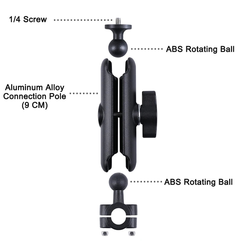 Metal Motorcycle Bicycle Camera Holder Handlebar Mirror Mount Bike Bracket for GoPro Hero 9 8 10 Phone Action Camera Accessories