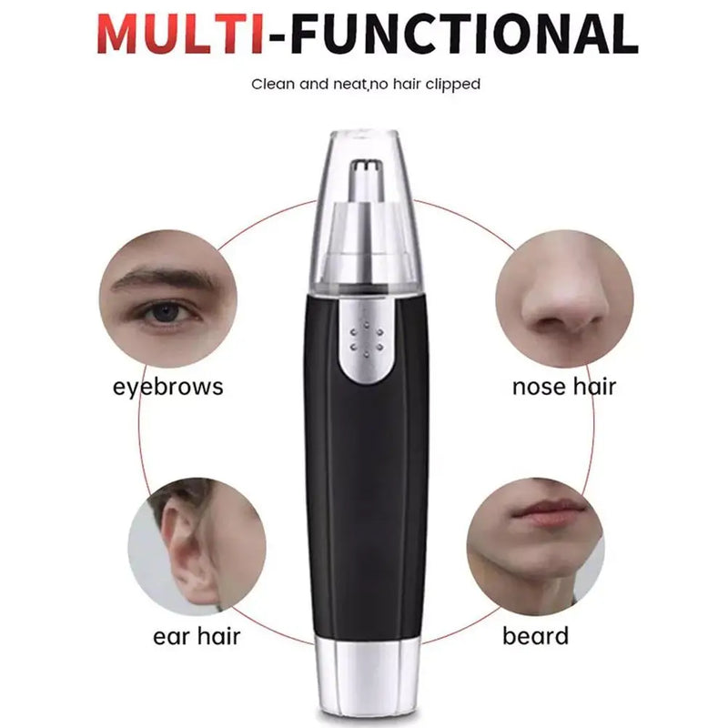 Black Electric Nose Hair Trimmer For Men And Women Available With Low Noise High Torque High Speed Motor Washable Nasal Hai H4L8