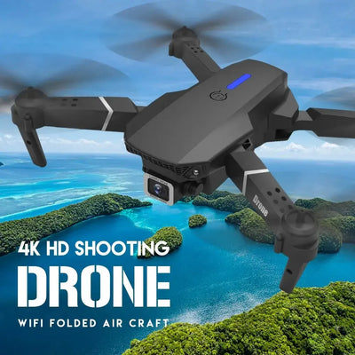 2024 E88Pro RC Drone 4K 1080P Wide Angle HD Camera Foldable Helicopter WIFI FPV Height Hold Gift Toy