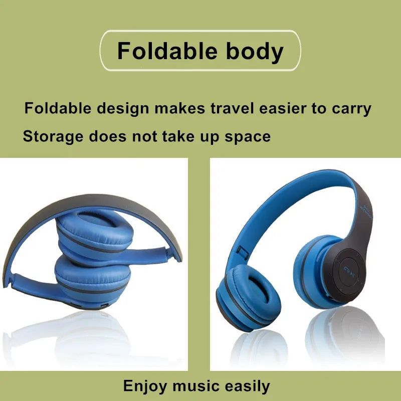 Bluetooth 5.0 Wireless Headphones Foldable HIFI Stereo Bass headphone Kids Girls Helmet Gift With Mic for Mobile TV Gaming