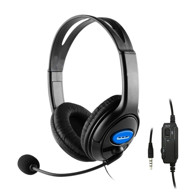 3.5mm Wired Gaming Headphones For PS4 Laptop PC Computer Headset With Microphone Volume Control Mute Button Earphone Helmet