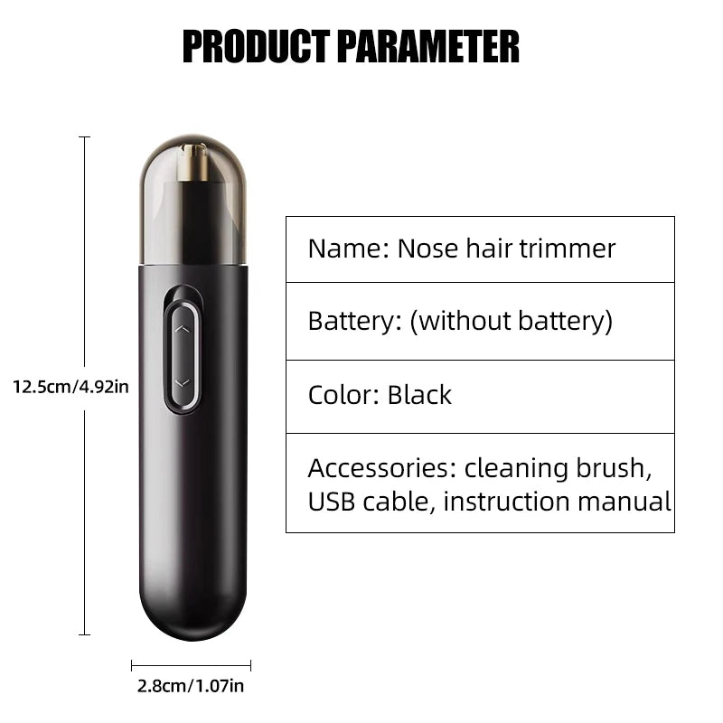 Electric nose hair trimmer is simple, atmospheric, and easy to store, suitable for carrying around during travel