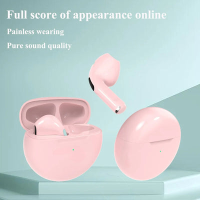 Air Pro 6 TWS Wireless Headphones with Mic Fone Bluetooth Earphones Sport Earbuds Pro6 J6 Headset for Apple iPhone Xiaomi Huawei