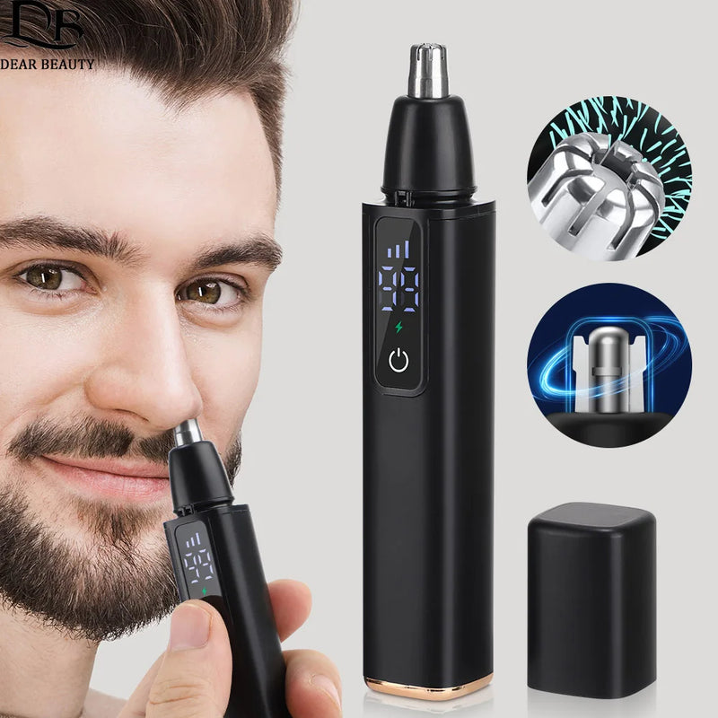 Electric Nose Hair Trimmer For Men USB Rechargeable Ear Face Lips Eyebrow Hair Removal Tools Digital Hair Shaver Clipper Razor