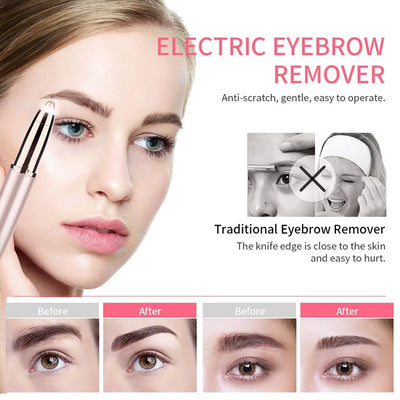 1PCS Electric Eyebrow Trimmer Women's Brow Pencil Automatic Vibrissa Trimming Knife Shaving Nose Hair Removal Beauty Scraper