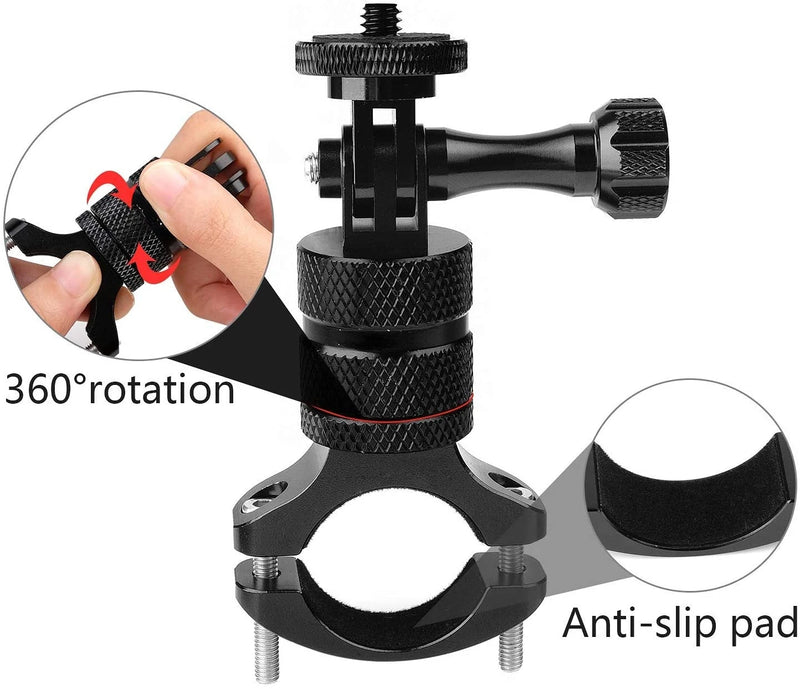 For Bike Mount Camera Handlebar 360 Degree Rotation Bike Camera Mount for Mountain Bicycle/Motorcycle for Gopro Hero 10 9 8 7 6