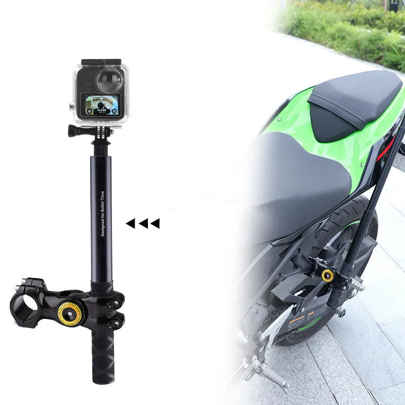 Motorcycle Bike Adjustment  Handlebar Mount Invisible Selfie Stick Bicycle Monopod for GoPro DJI Insta360 X4 X3 Camera Accessory