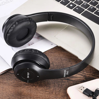 Bluetooth 5.0 Wireless Headphone Foldable HIFI Stereo Bass Earphone Kid Girls Helmet Gift With Mic USB Adaptor For iPhone Game