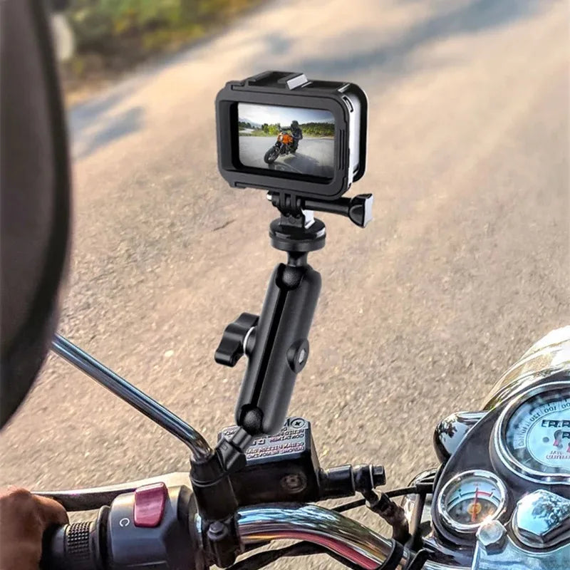 Motorcycle Bicycle Handlebar Mirror Mount Bracket For Gopro Hero 13 12 11 10 9 Bike Action Camera Holder For DJI OSMO Insta360