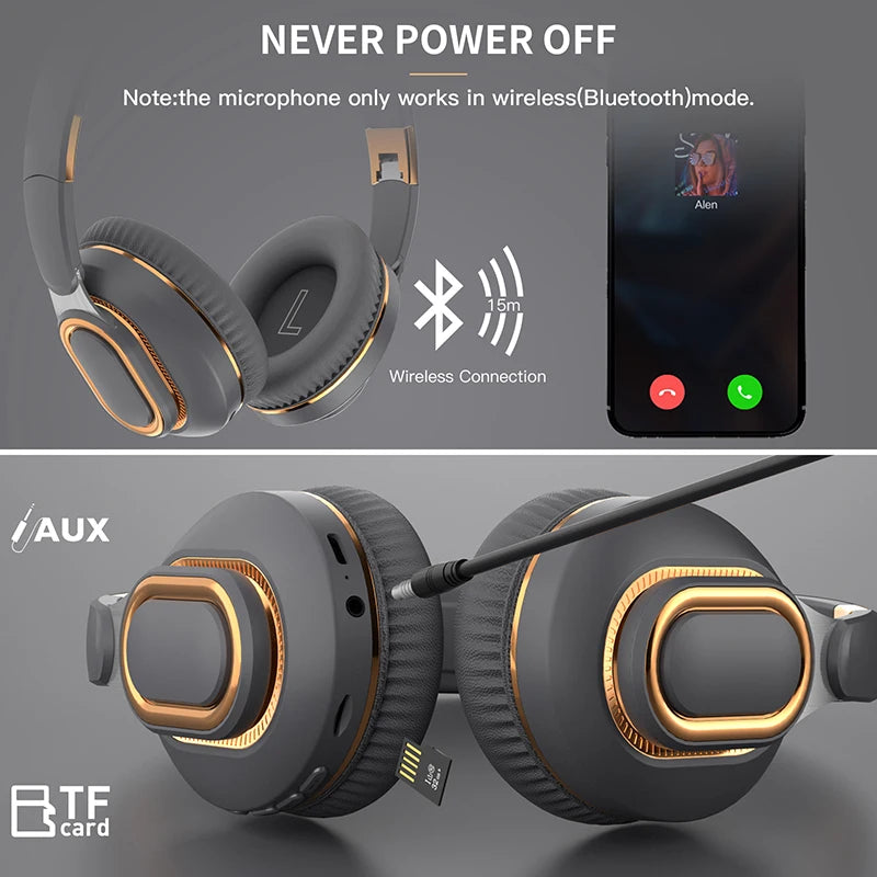 H7 Pro max Wireless Headsets Bluetooth Headphones Noise Cancelling Great Bass Stereo Foldable Music Sport Earphone Support TF FM