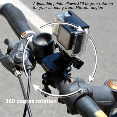 360 Degree Rotation Bike Bicycle Motorcycle Handlebar Handle Bar Mount Holder For Gopro Hero 8 7 6 5 4 SJCAM Camera Accessories