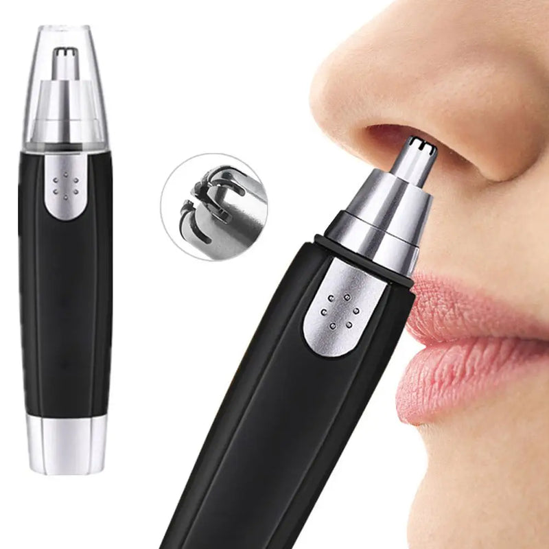 Black Electric Nose Hair Trimmer For Men And Women Available With Low Noise High Torque High Speed Motor Washable Nasal Hai H4L8