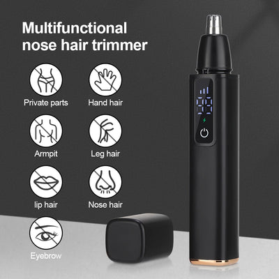 Electric Nose Hair Trimmer For Men USB Rechargeable Ear Face Lips Eyebrow Hair Removal Tools Digital Hair Shaver Clipper Razor