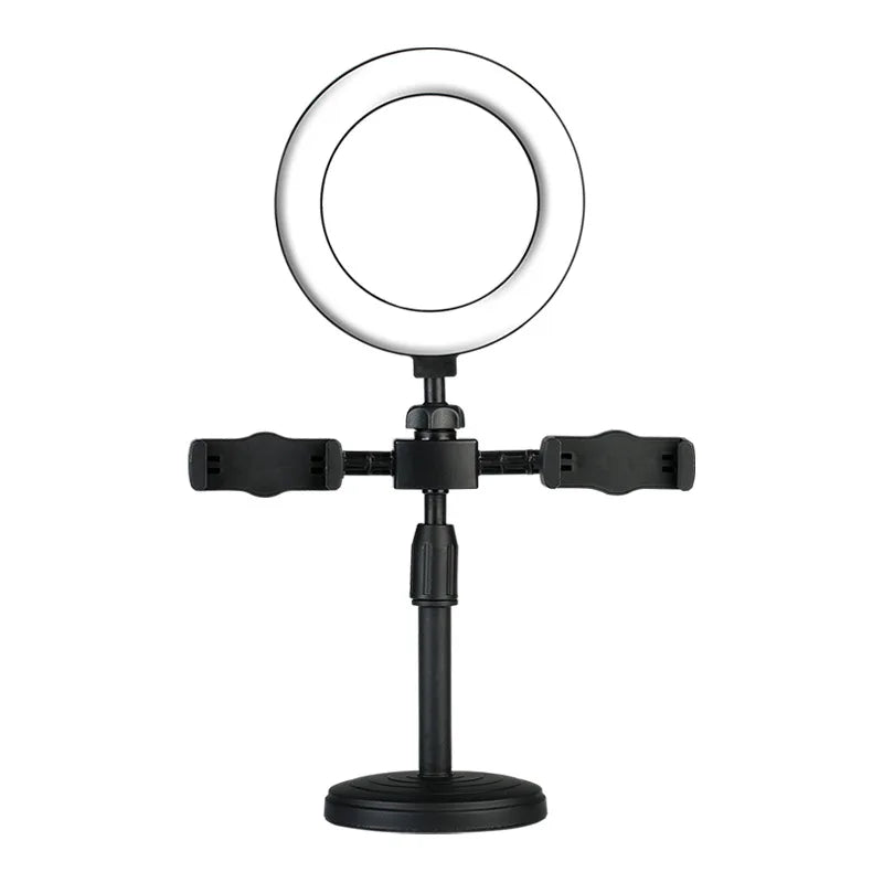 6 inch LED Selfie Ring Light Dimmable Photography Fill Lamp with Mini tripod for Phone Tiktok Live Video Photo Studio Ringlight