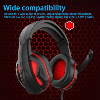 Universal 3.5mm Wired Headphones Helmet PC Computer Gaming Headset With Noise Reduction Microphone For PS5 PS4 Laptop Phone