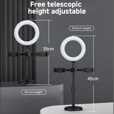 6 inch LED Selfie Ring Light Dimmable Photography Fill Lamp with Mini tripod for Phone Tiktok Live Video Photo Studio Ringlight