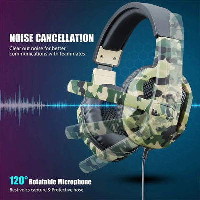 3.5mm Wired Gaming Headphones With Microphone For Computer PS4 PS5 Xbox Bass Stereo PC High Sound Quality Wired Headset Gifts