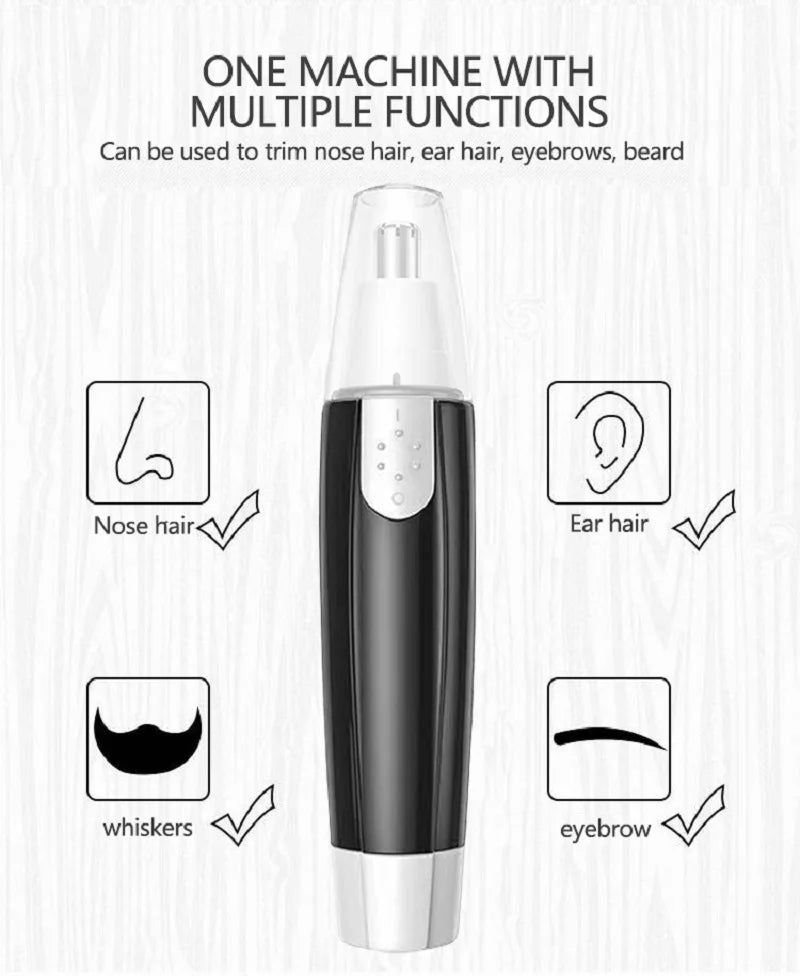 New White Electric Nose Hair Trimmer For Men And Women Available With Low Noise High Torque High Speed Motor