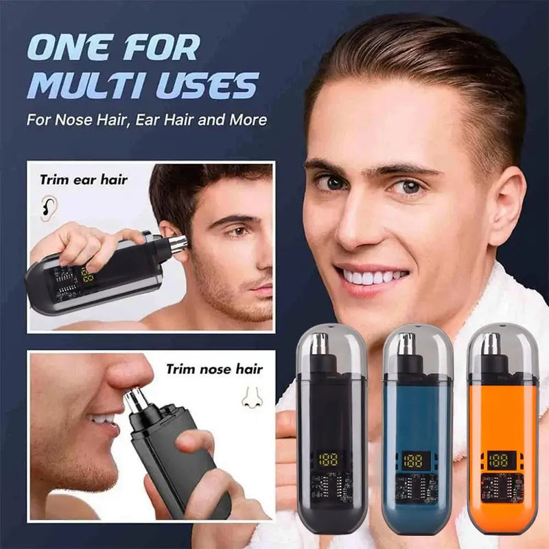 Electric Nose Hair Trimmer Implement Shaver Clipper Men Trimer Remover Ear Shaver Eyebrow Razor Man Neck Trimmer Clean Kit W0V2