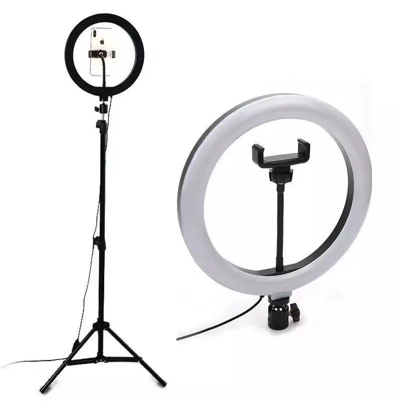 10 Inch LED Selfie Ring Light Dimmable Photography Fill Lamp with Mini Tripod for Phone Tiktok Live Video Photo Studio Ringlight