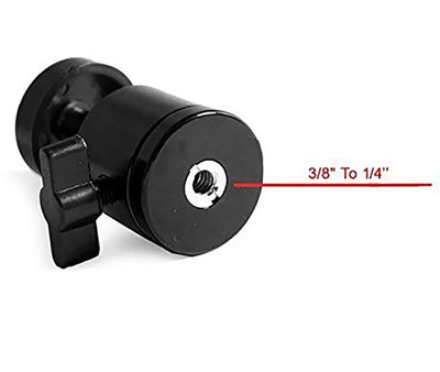 1/4" 3/8" Camera/dslr Tripod Ballhead /Tripod Mini Ball Head Bracket Holder Mount, 1/4 to 3/8 adapter, 1/4-20 to 3/8-16 female