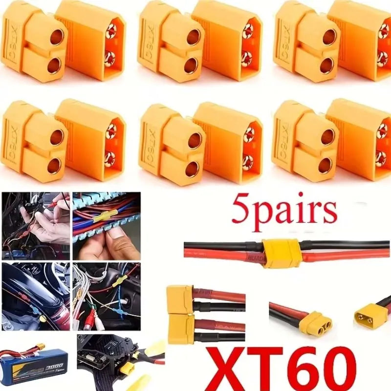 5 Pairs XT60 Connector XT60 Male Female Bullet Connectors Power Plugs for RC Lipo Battery Motor XT60 Drone Connectors