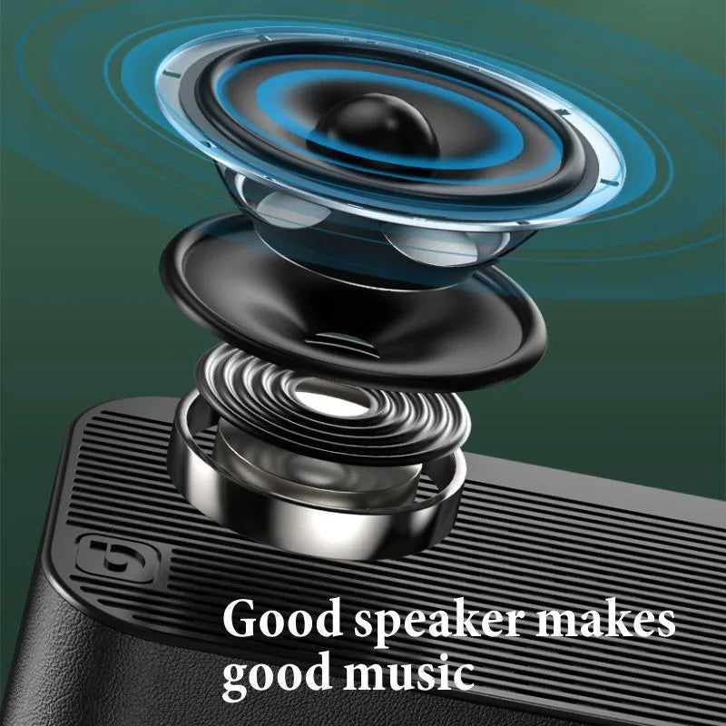 New B126 Hands-free Speaker Car Audio Amplifier High Power Gaming Waterproof Smart Mini Wireless Portable Speaker Clock Speaker