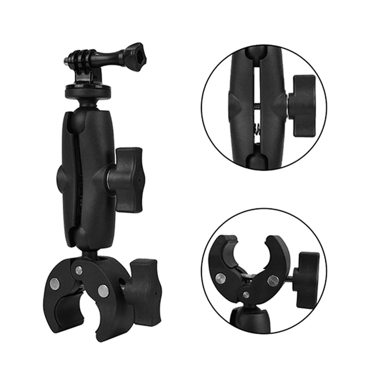 Metal Motorcycle Bicycle Camera Holder Handlebar Mirror Mount Bike Bracket Motorcycle Accessories for GoPro DJI OSMO Xiaomi Yi