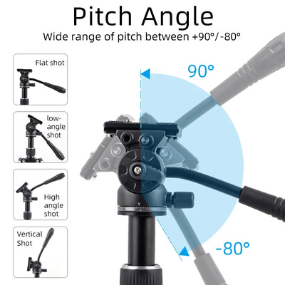 XILETU LS2A Tripod Fluid Head Panoramic Hydraulic Damping Video Mini Head For Tripod Monopod Camera Holder Stand Mobile SLR DSLR