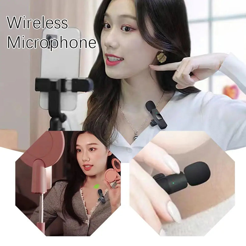 New Wireless Lavalier Microphone Portable Audio Video Recording Mini Mic For Android Live Broadcast Gaming Phone Mic K8g9