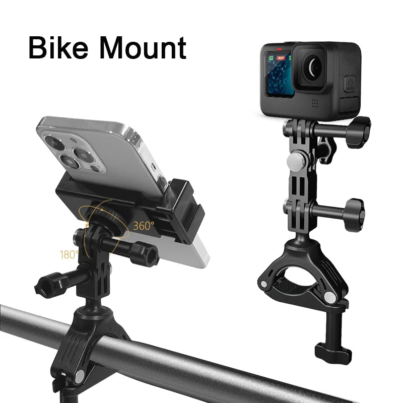 Bike Mount For Gopro 11 10 9 8 7 6 Insta360 OsmoBicycle Motorcycle Smartphone Handlebar Mount Holder Action Camera Accessories