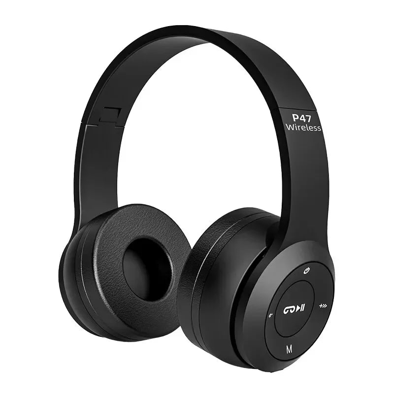 P47 Wireless Bluetooth Headphone With Microphone Foldable Headsets Bass HiFi Sound Game Stereo Earphone For Smartphones TV Game