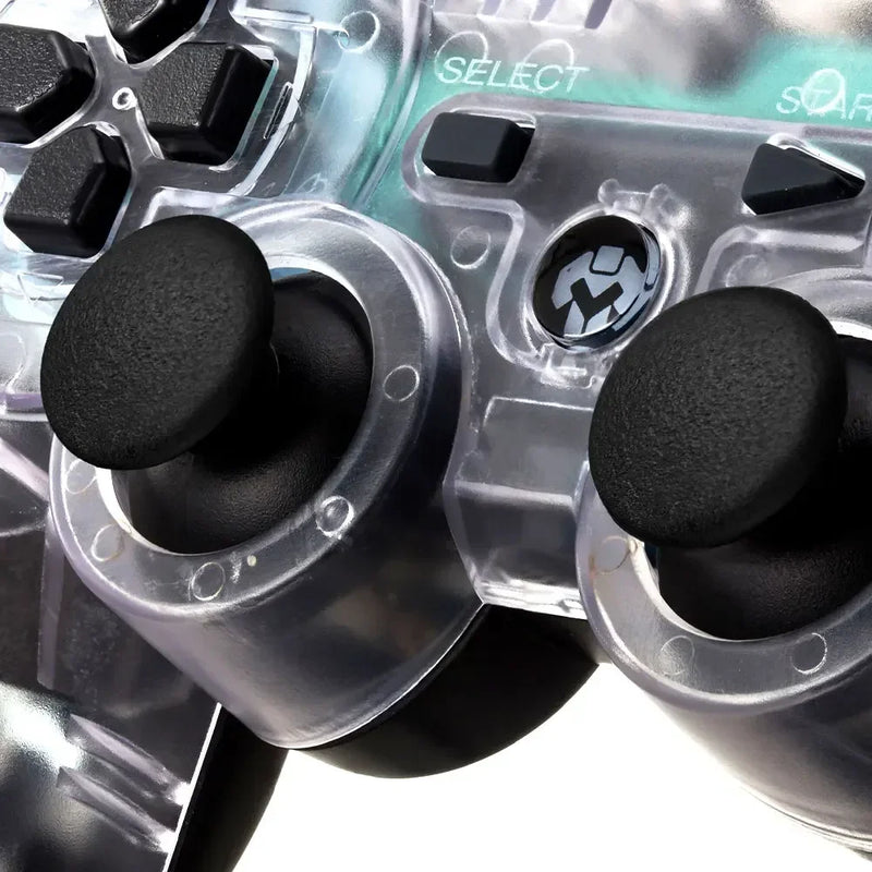 Video-Game Wireless Dual Shock Gamepad Transparent Hand Controller for Sony PS3 Playstation 3 Console Sixaxis Joystick Remote