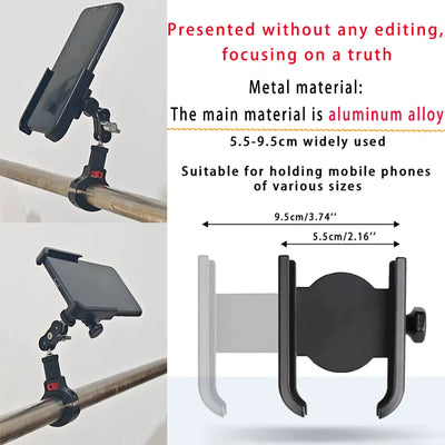 360° Motorcycle Camera Bracket Mount Clamp for DJI Osmo GoPro Insta360 Accessories for Moto Bike Bicycle Handlebar Metal Holder