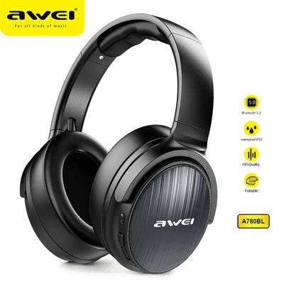 Awei A780BL Wireless Headphones Bluetooth Headset Bass Stereo Sound Gaming Earphones Foldable With Mic Fone Bluetooth Earbuds