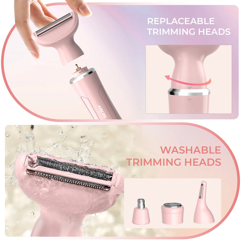 4 in 1 Electric Hair Removal Cutting Machine for Women haver Lady Shaver Body Hair Trimmer for Armpit Bikini Arm Leg Face