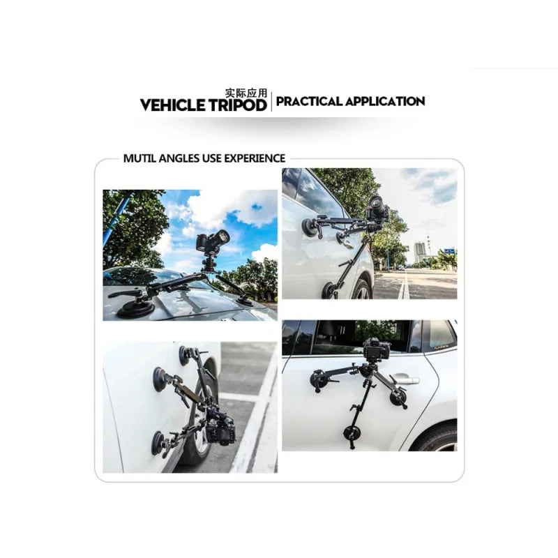 ASXMOV XP02 Car Sucker Mount Filming Car Suction Cup Mini Photo Tripod For Digital Dslr Camera/Video Camera/Camcorder