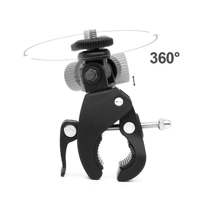 For Gopro Hero 1 2 3 3+ 4 Black Bike Bicycle Motorcycle Handlebar Handle Clamp Bar Camera Mount Tripod Adapter