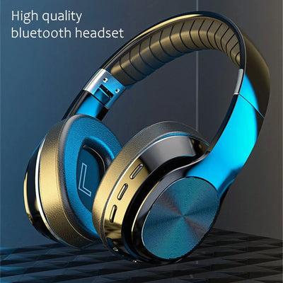 Wireless Headphones Bluetooth 5.0 Adaptor for TV Foldable Headsets Helmet TF-card Stereo with Mic Apply TVs PC Cell Phone Tablet