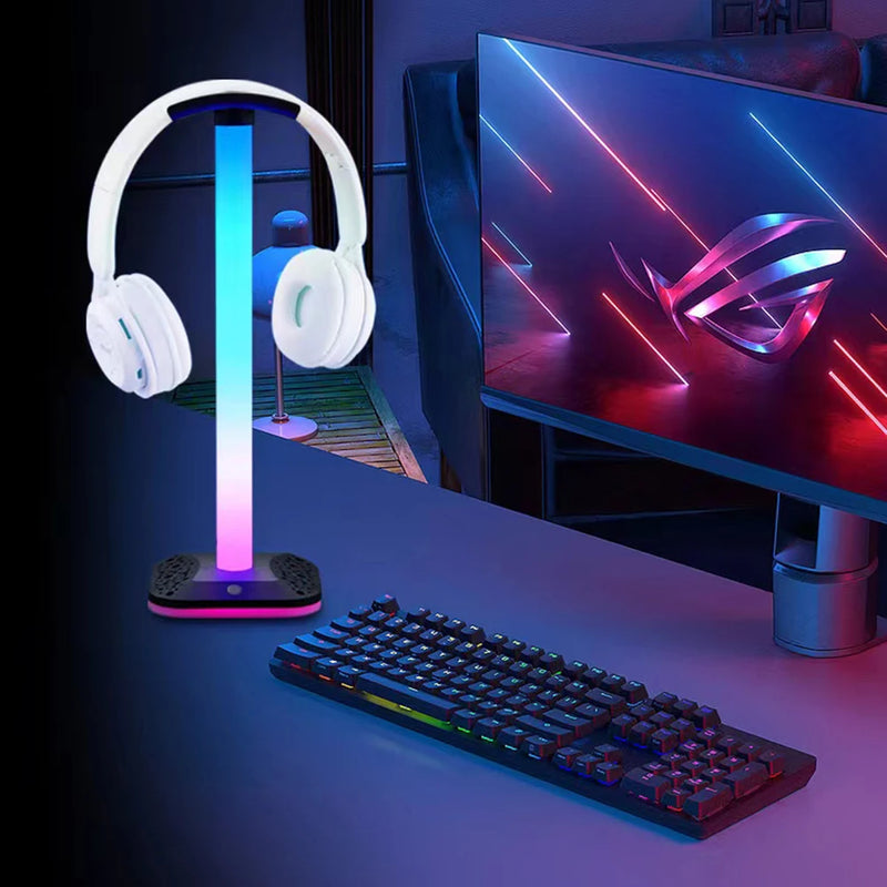 RGB Gaming Headphone Stand Desktop Earphone Holder Hanger Gamer Headset Display Stand Headset Holder Hanger Earphone Accessories