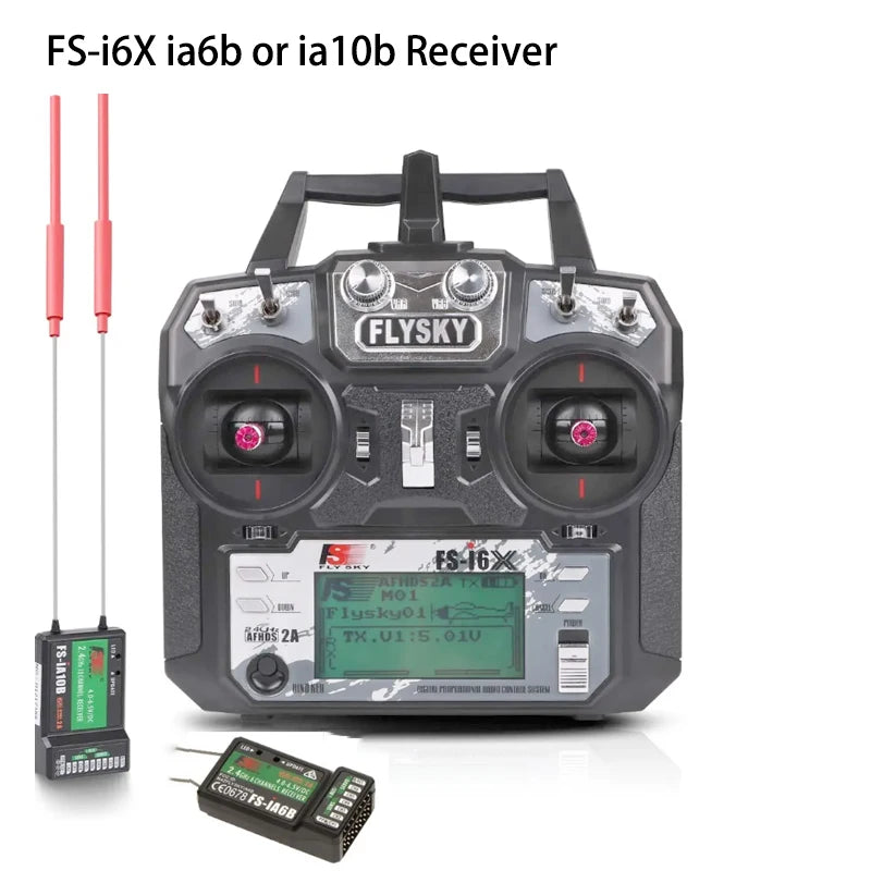 FLYSKY FS-i6x 2.4G 6/10CH  AFHDS 2A Radio RC Transmitter with IA6B or IA10B Receiver for RC Airplane Helicopter FPV Racing Drone