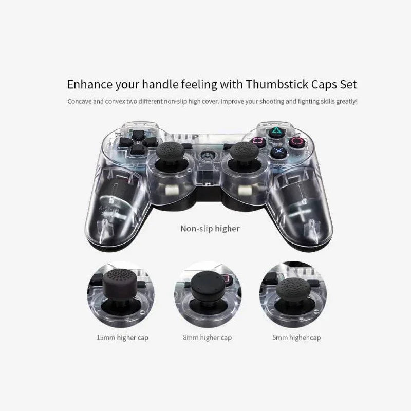 Video-Game Wireless Dual Shock Gamepad Transparent Hand Controller for Sony PS3 Playstation 3 Console Sixaxis Joystick Remote