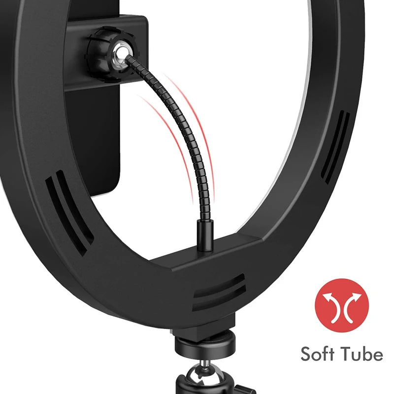 LED Selfie Ring Light 3 modes Dimmable Photography Lamp with 50cm Tripod Remote control for Tiktok Video Live Makeup Fill Light