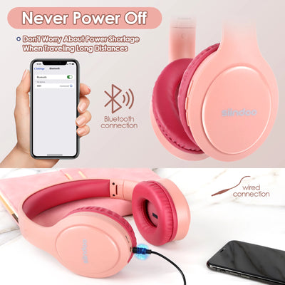 Siindoo Wireless Bluetooth Headphones 3 Colors Foldable Stereo Earphones Super Bass Noise Canceling Mic Headset JH-919 For TV PC