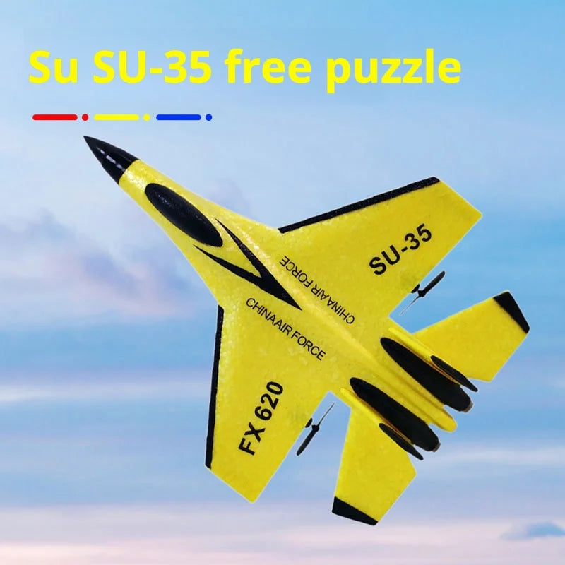 FX620 RC Plane Drone SU35 2.4G Fixed Wing Fighter Electric Toys Airplane Glider EPP Foam Toys Kids Boys Gift Birthday Present