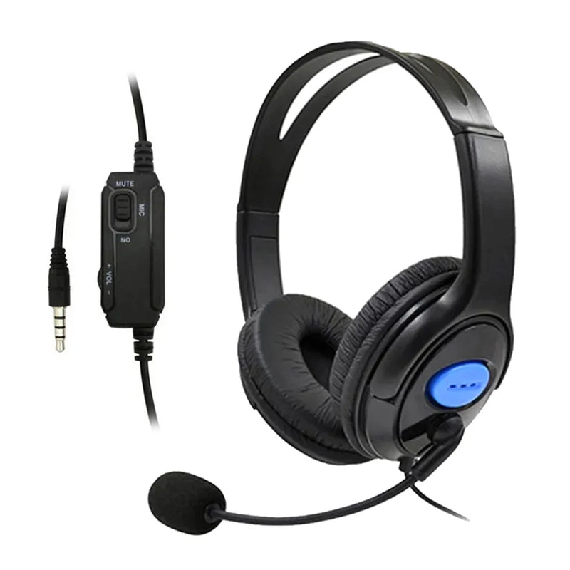 3.5mm Wired Headphones Computer PC Gaming Headset For PS4 Laptop With Noise Cancelling Microphone Volume Control Mute Button