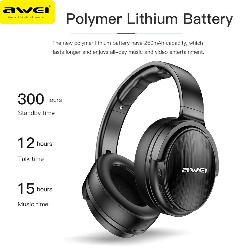 Awei A780BL Wireless Headphones Bluetooth Headset Bass Stereo Sound Gaming Earphones Foldable With Mic Fone Bluetooth Earbuds