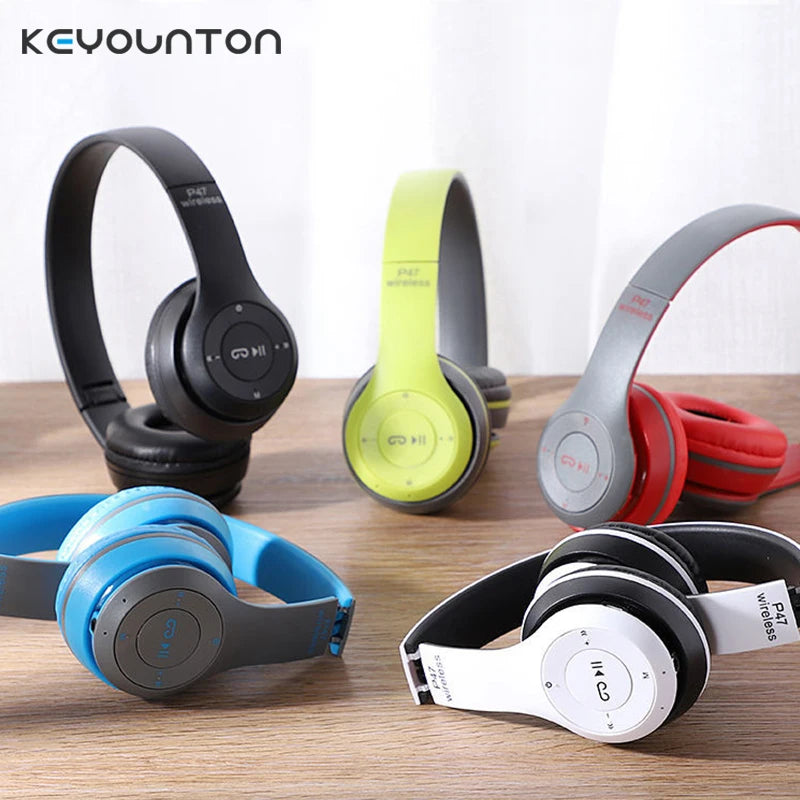 Bluetooth 5.0 Wireless Headphone Foldable HIFI Stereo Bass Earphone Kid Girl Helmet Gift With Mic USB Adaptor For iPhone TV Game