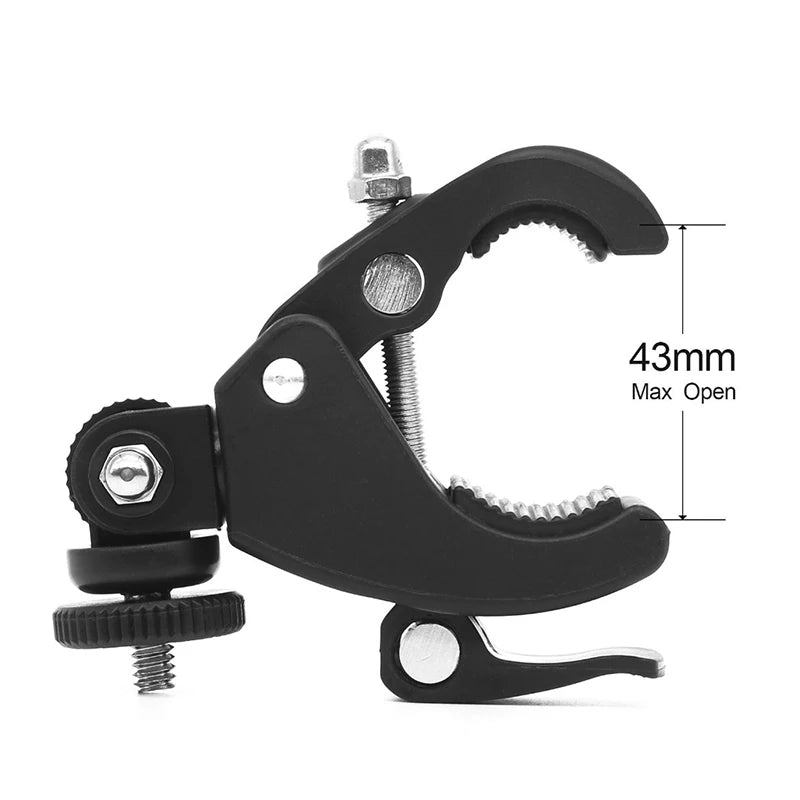 For Gopro Hero 1 2 3 3+ 4 Black Bike Bicycle Motorcycle Handlebar Handle Clamp Bar Camera Mount Tripod Adapter